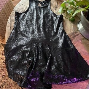 Free People Black Sequined Dress Fully Lined Excellent Condition